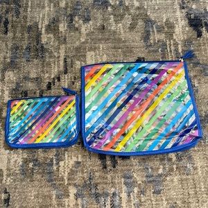 Bogg Bag decorative inserts in stripes.